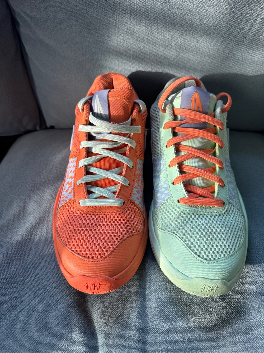 Nike JA Morant 1  ‘Mismatched’ Orange and green Low-Top basketball Sneakers